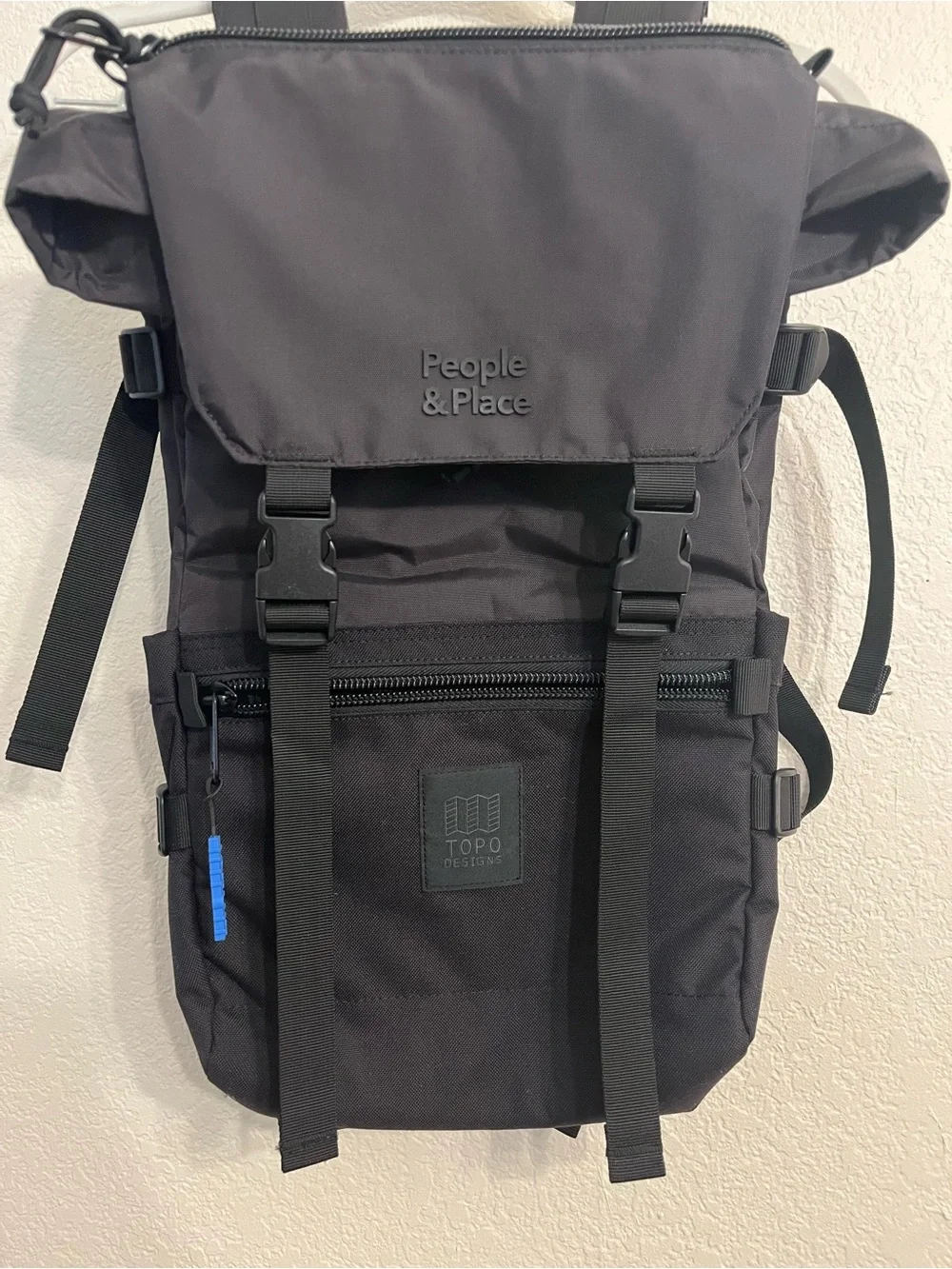 Topo Designs Black Roll-Top Backpack - Picture 3 of 9